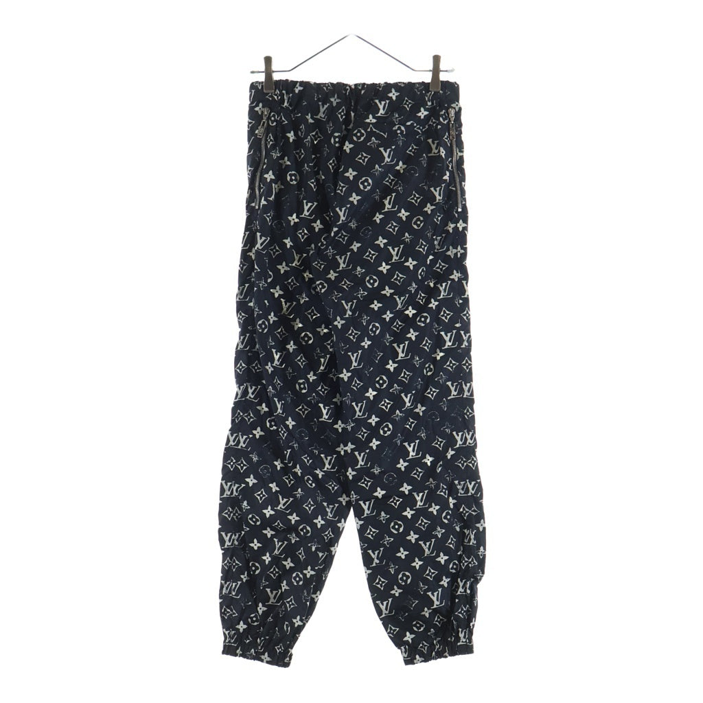 LOUIS VUITTON(ルイヴィトン) 20SS モノグラムステンシルエフェクトジョギングパンツ ナイロンパンツ ブラック/ホワイト RW201W DFU FIPA11