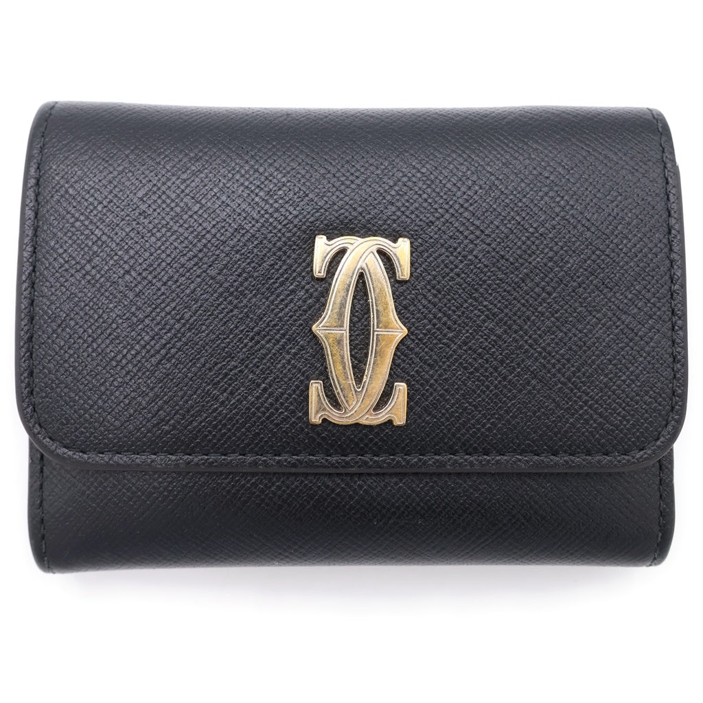 Cartier(カルティエ) C ドゥ カルティエ ミニ ウォレット ブラック レディース