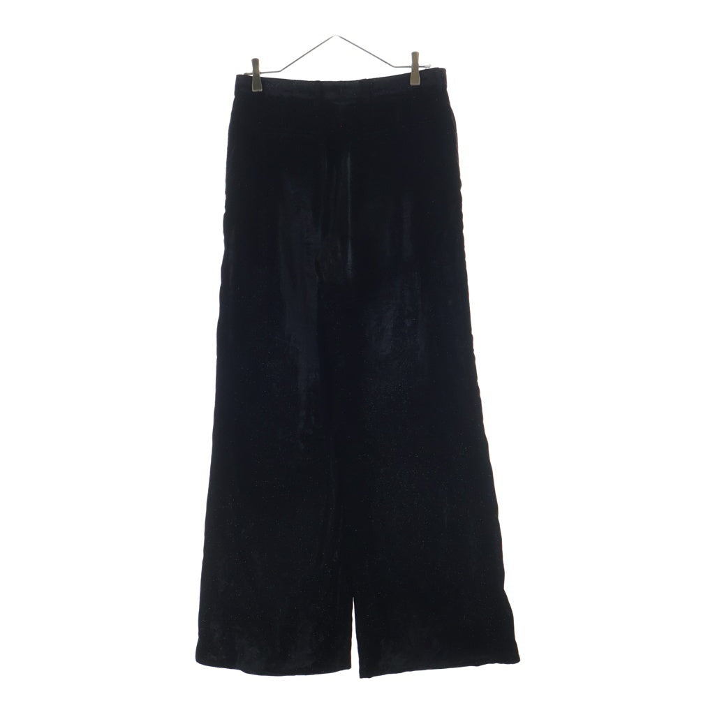 SAINT LAURENT PARIS(サンローランパリ) ラメベルベット シルクパンツ ブラック 713387 Y2F43