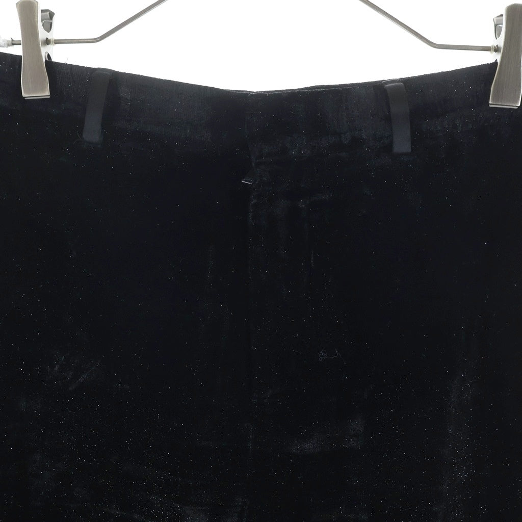 SAINT LAURENT PARIS(サンローランパリ) ラメベルベット シルクパンツ ブラック 713387 Y2F43
