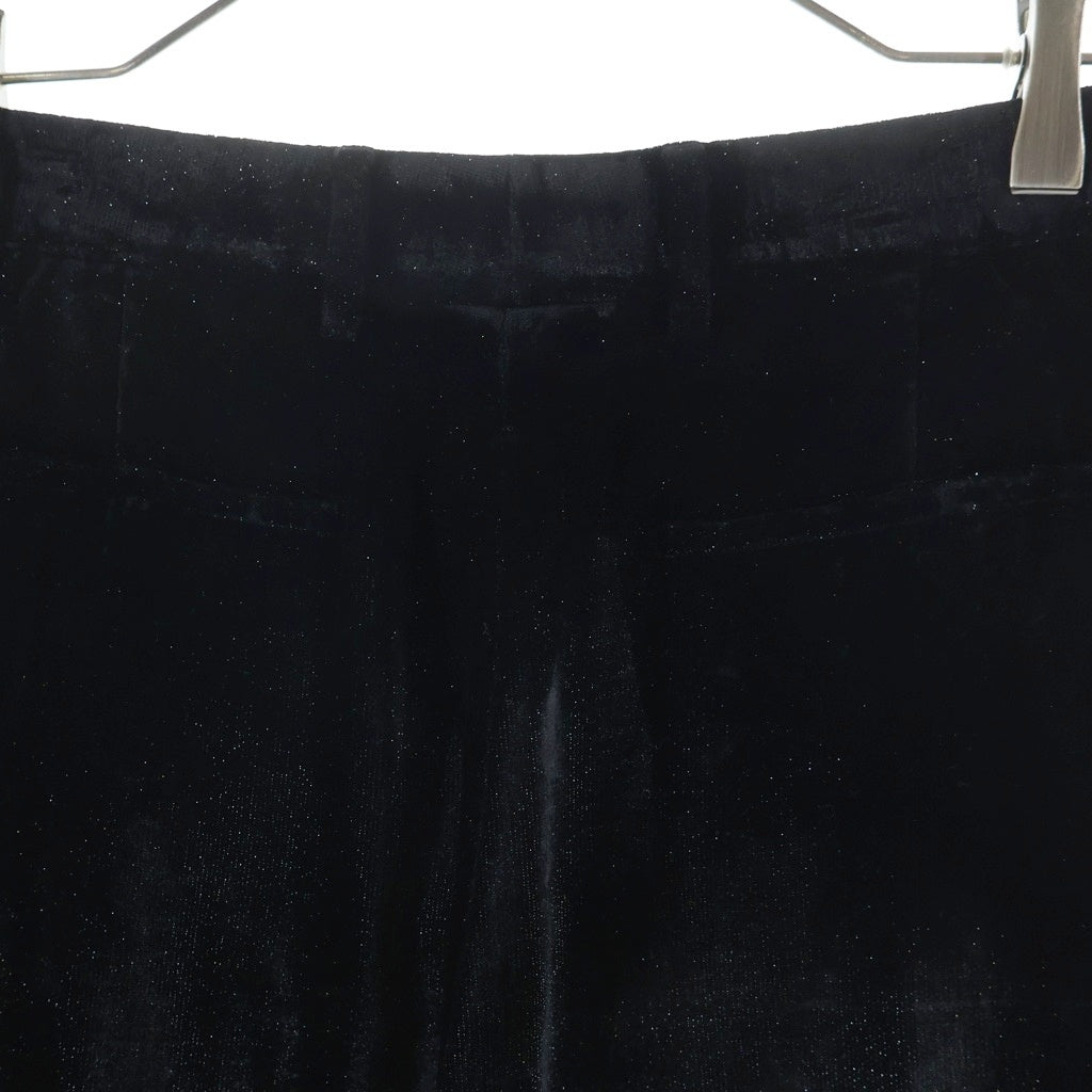 SAINT LAURENT PARIS(サンローランパリ) ラメベルベット シルクパンツ ブラック 713387 Y2F43