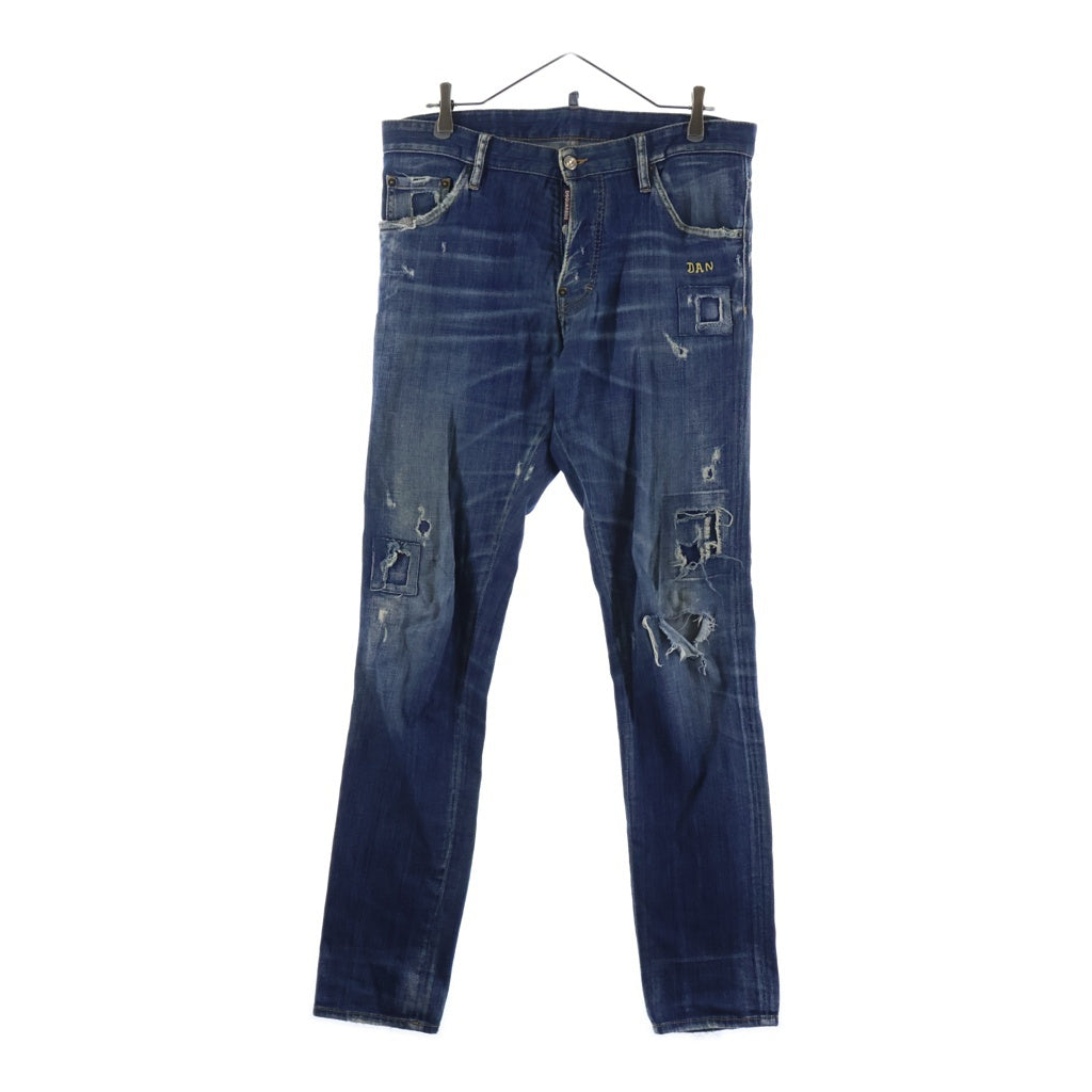 DSQUARED2(ディースクエアード) COOL GUY JEAN クールガイ ダメージ加工 スキニーデニムパンツ インディゴ S74LB0347 S30342