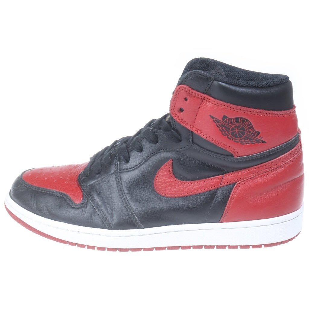 NIKE(ナイキ) AIR JORDAN1 RETRO HIGH OG BRED エアジョーダン1 ブレッド レザーハイカットスニーカー ブラック/レッド US11/29cm 555088-001