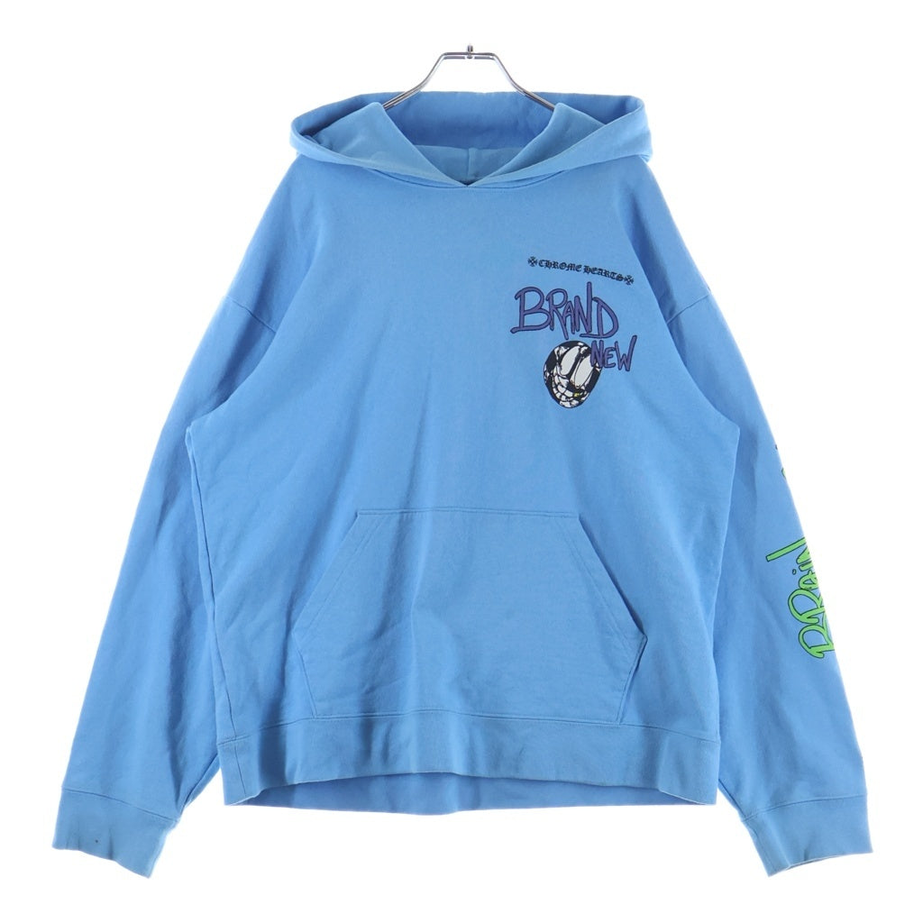 CHROME HEARTS(クロムハーツ) 24SS ×MATTY BOY BRAIN NEW PULLOVER HOODIE マッティボーイ プレインニュー プリント フーディー ブルー