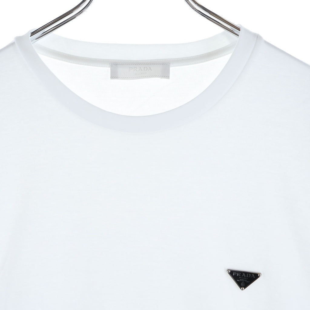 PRADA(プラダ) 26SS 三角プレート クルーネックTシャツ カットソー ホワイト UJN954S000240