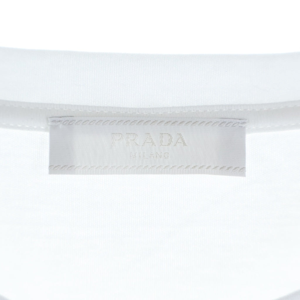 PRADA(プラダ) 26SS 三角プレート クルーネックTシャツ カットソー ホワイト UJN954S000240