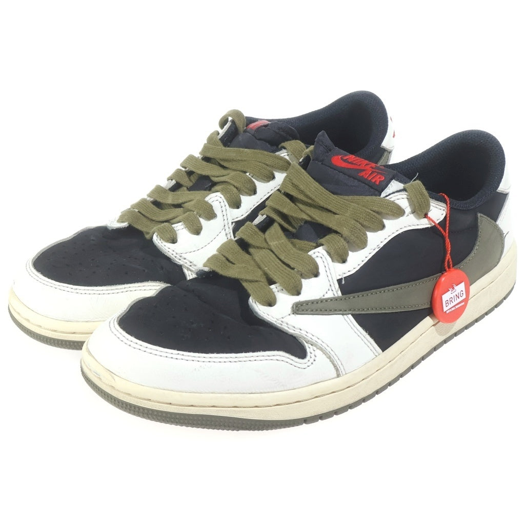 NIKE(ナイキ) ×TRAVIS SCOTT AIR JORDAN 1 LOW トラヴィススコット エアジョーダン1 レザーローカットスニーカー マルチ US10/27cm DZ4137-100
