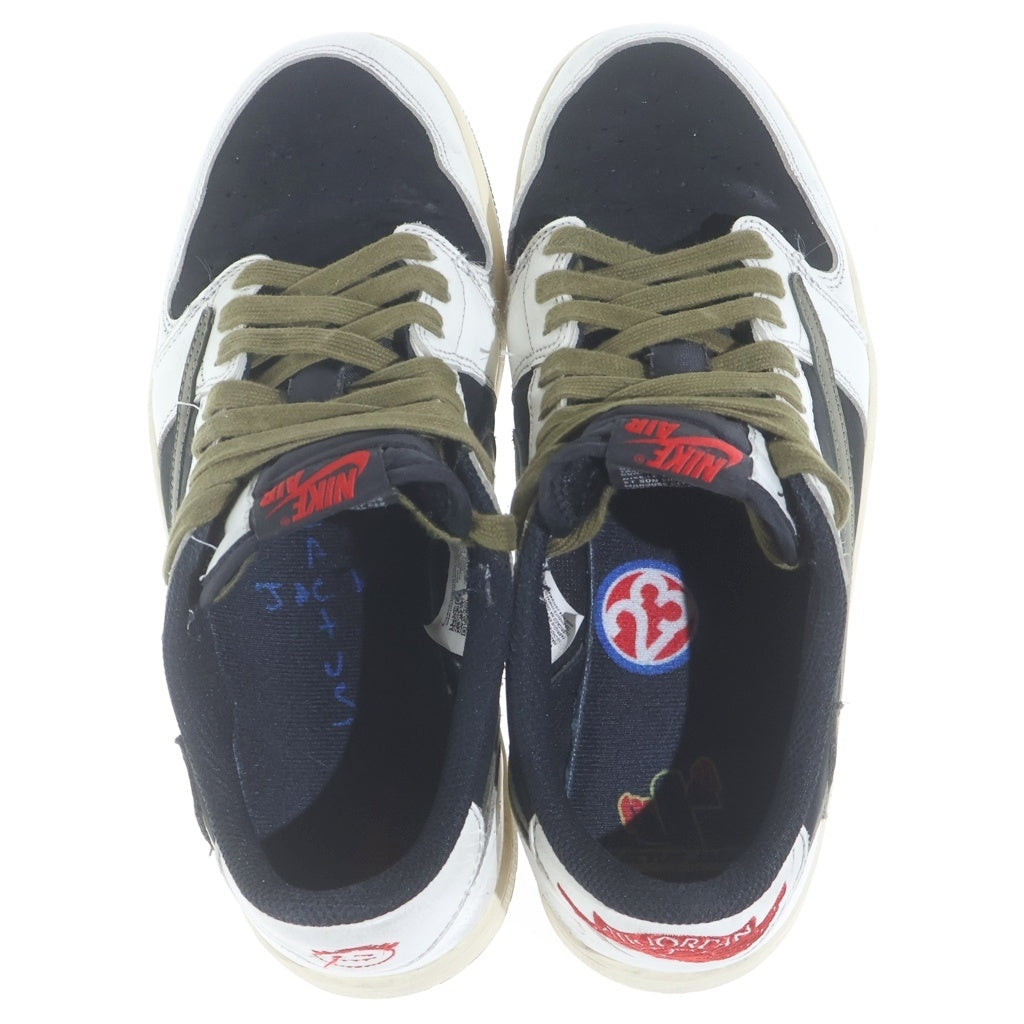 NIKE(ナイキ) ×TRAVIS SCOTT AIR JORDAN 1 LOW トラヴィススコット エアジョーダン1 レザーローカットスニーカー マルチ US10/27cm DZ4137-100