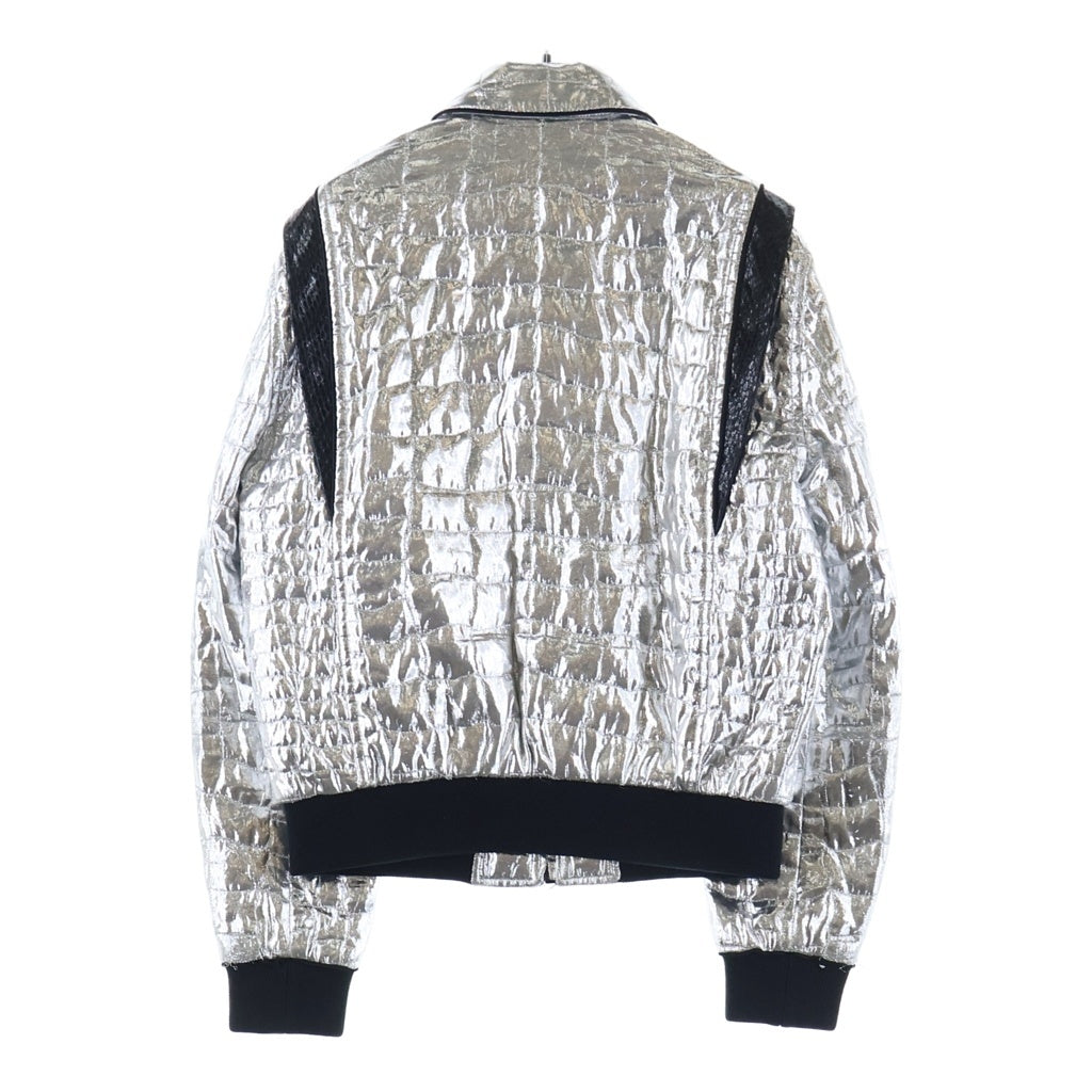 CELINE(セリーヌ) 19SS クロコダイルパターン グリッター テディブルゾンジャケット シルバー 2V228068D
