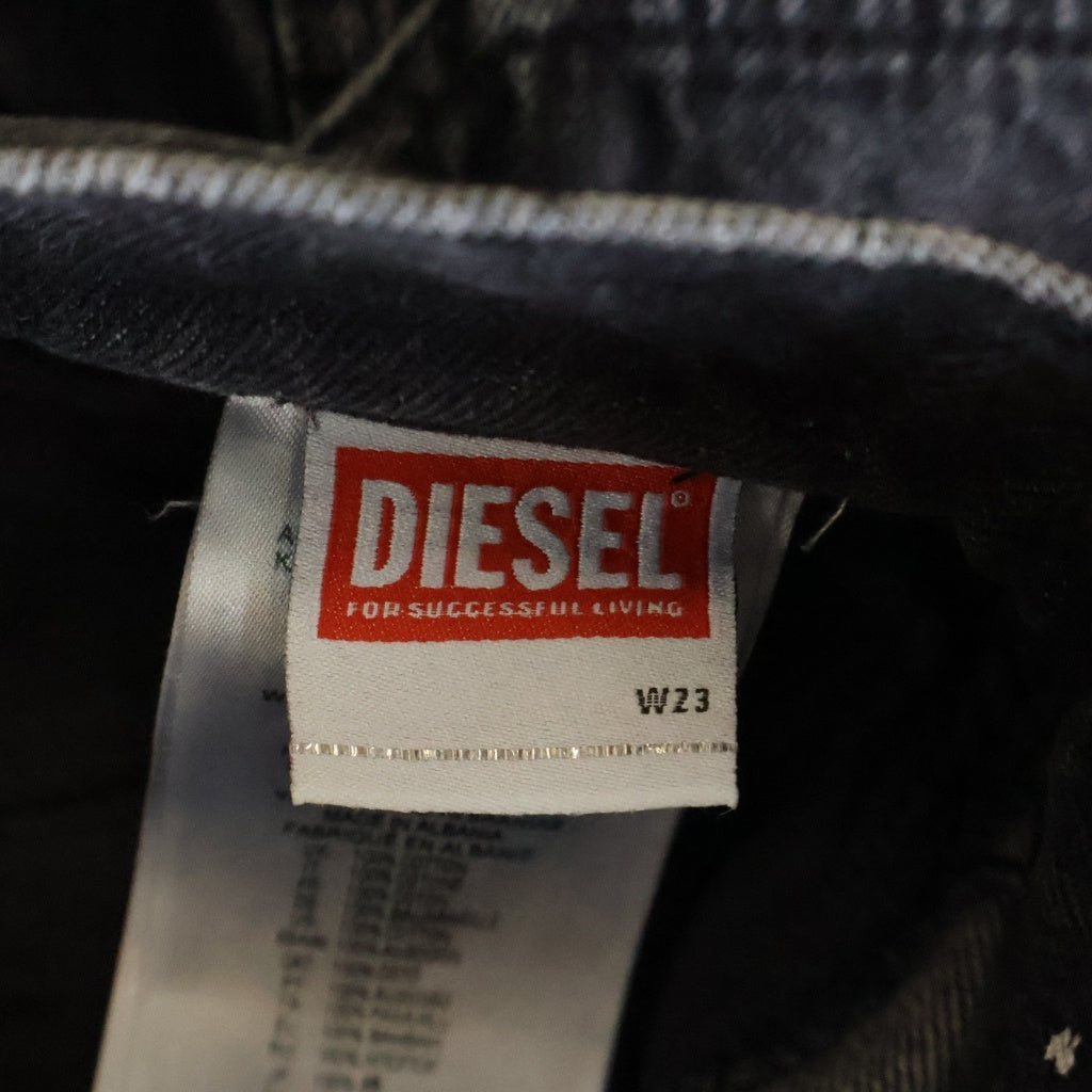 DIESEL(ディーゼル) D-SIRE-CARGO ルーズフィットカーゴデニムパンツ ブラック レディース A11871