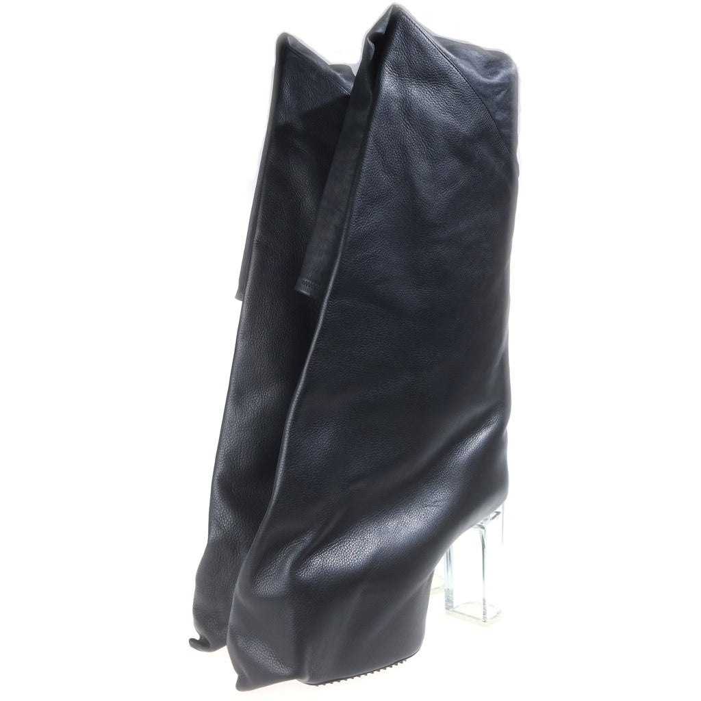 Rick Owens(リックオウエンス) 25SS HOLLYWOOD TACO KISS TALL BOOTS ハリウッド タコキストールブーツ ブラック RO01E7843-LSLCN0