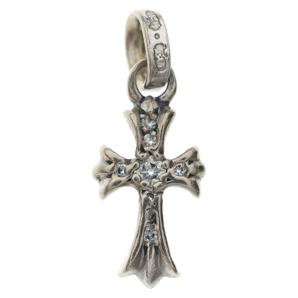 CHROME HEARTS(クロムハーツ) 18KWG CRS BBYFAT P/DIA ベイビーファットクロス PAVEダイヤ ペンダントトップ ホワイトゴールド