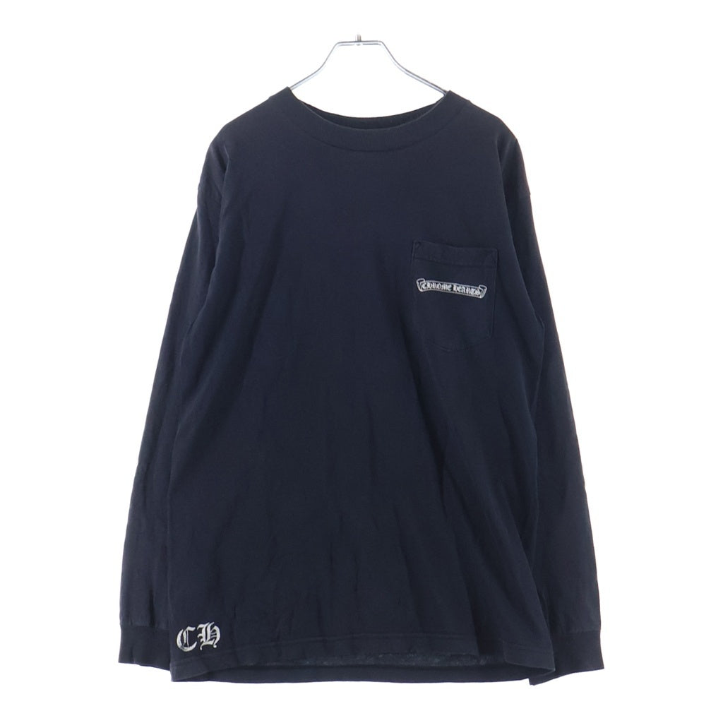 CHROME HEARTS(クロムハーツ) CH PLS L/S STAFF TEE バックCHプラスプリント スタッフ限定 クルーネック長袖カットソーTシャツ ブラック