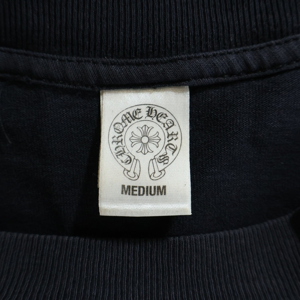 CHROME HEARTS(クロムハーツ) CH PLS L/S STAFF TEE バックCHプラスプリント スタッフ限定 クルーネック長袖カットソーTシャツ ブラック