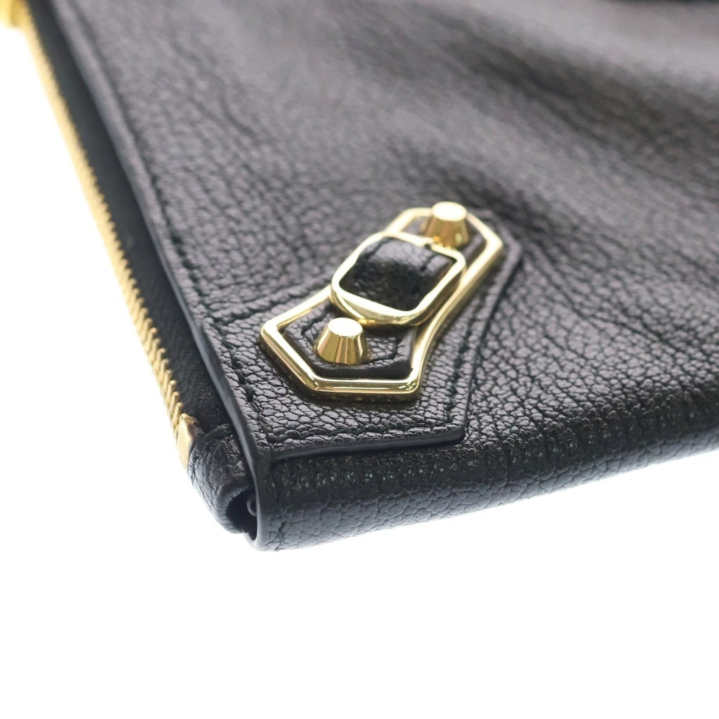 BALENCIAGA(バレンシアガ) METAL EDGE メタルエッジ レザークラッチバック ブラック 390174-1000 レディース