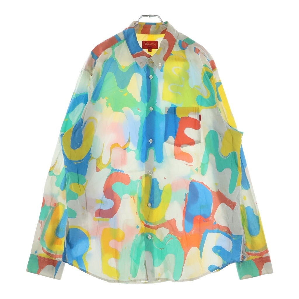 SUPREME(シュプリーム) 20SS Painted Logo Shirt ペインテッド ロゴ長袖シャツ マルチ