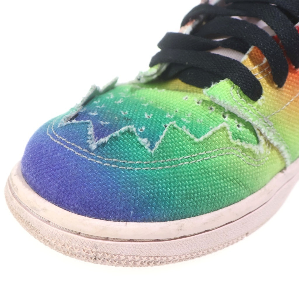 NIKE(ナイキ) ×J BALVIN AIR JORDAN1 HIGH OG RAINBOW Jバルヴィン エアジョーダン1 ハイ レインボー キャンバスハイカットスニーカー マルチ US9/27cm DC3481-900 レディース