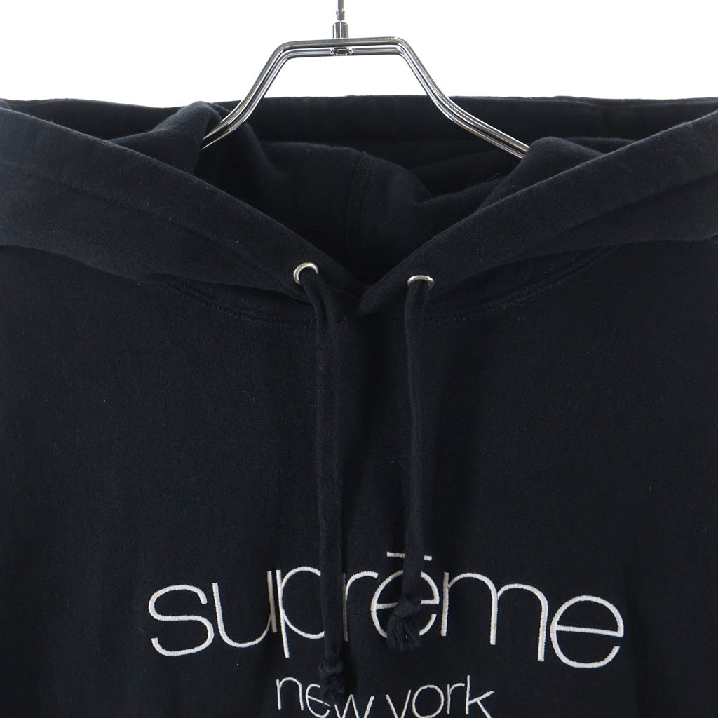 SUPREME(シュプリーム) 17SS Classic Logo Hooded Sweatshirt クラシックロゴ プルオーバースウェットパーカー ブラック