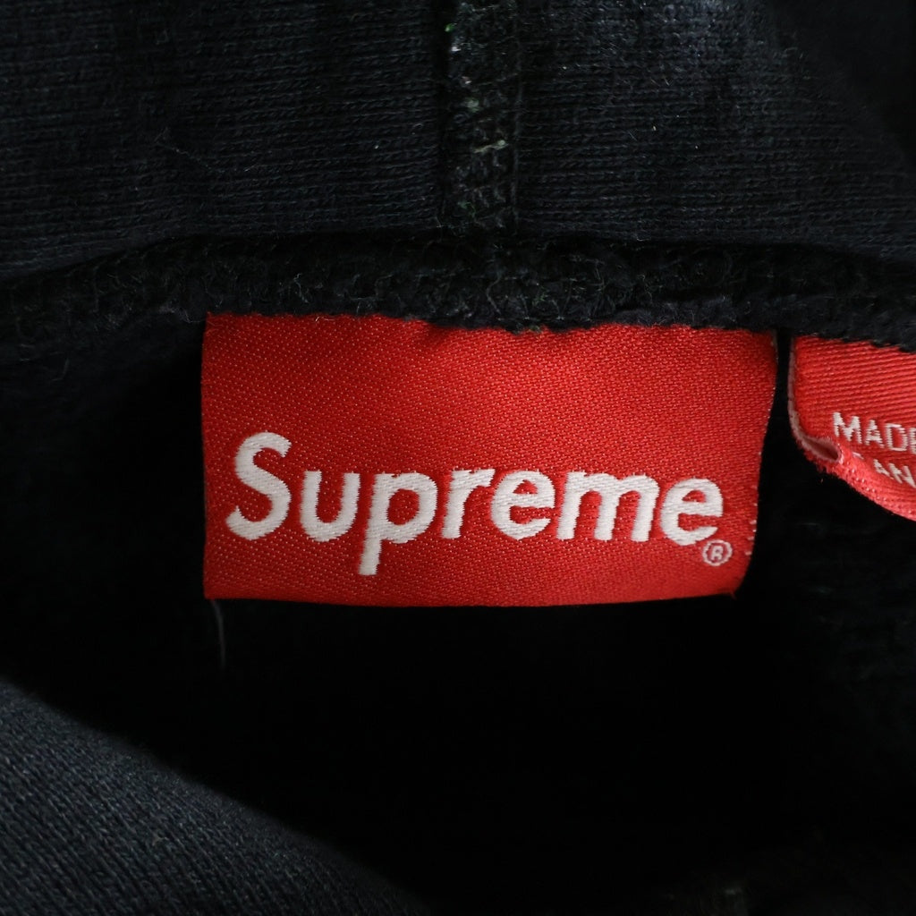 SUPREME(シュプリーム) 17SS Classic Logo Hooded Sweatshirt クラシックロゴ プルオーバースウェットパーカー ブラック