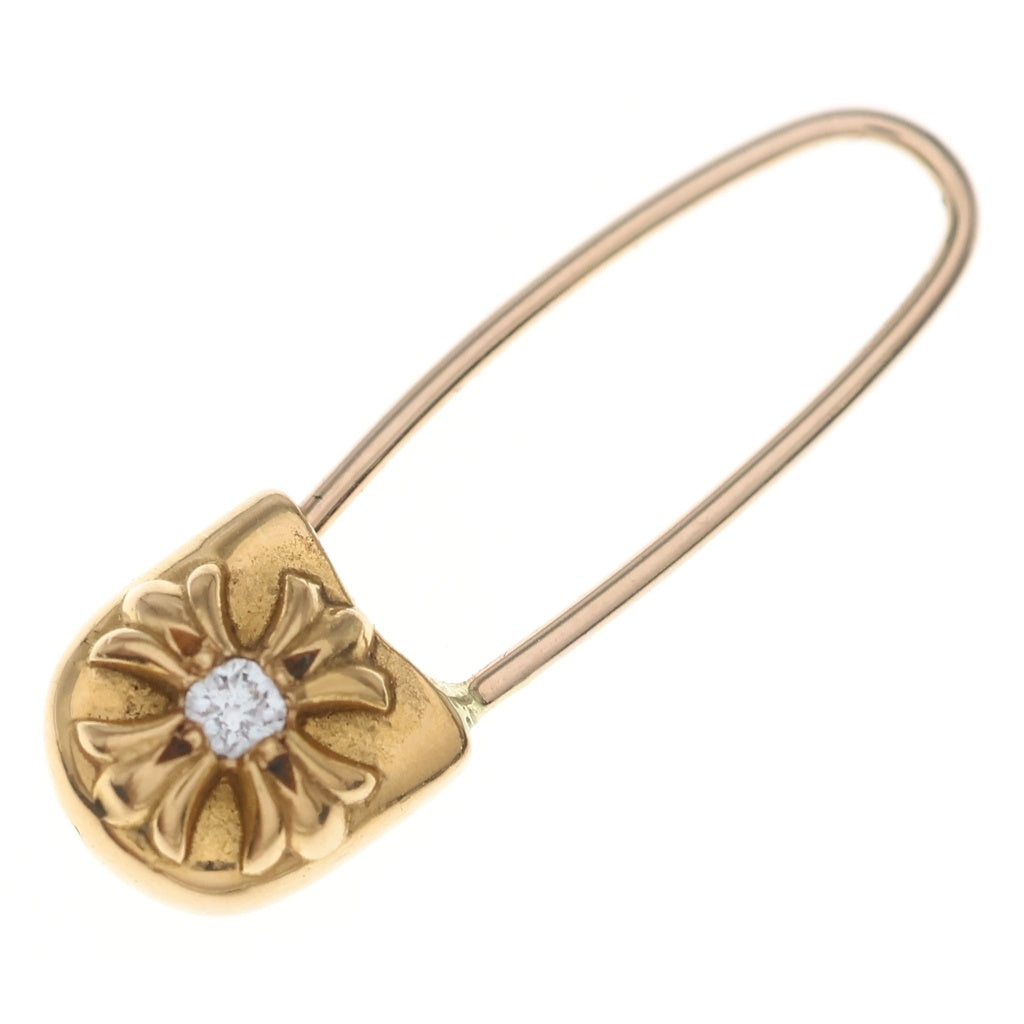 【確実正規品】 CHROMEHEARTSクロムハーツ 1ダイヤ22K ピアス CHROME HEARTS(クロムハーツ) 22K ER SAFETY PIN 1DIA セーフティピン