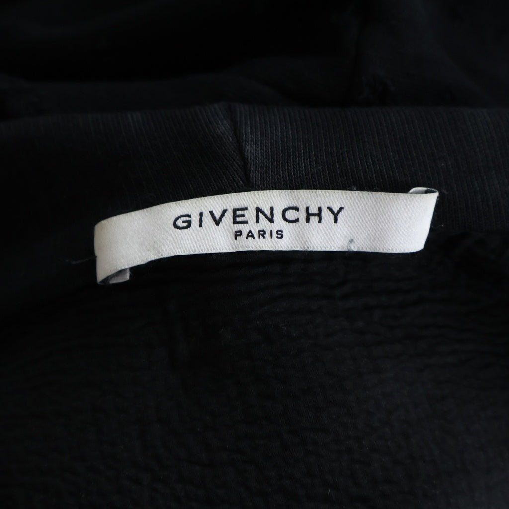 GIVENCHY(ジバンシィ) REGULAR FIT デストロイ フロントロゴ プルオーバースウェットパーカー BMJ03H3Y42