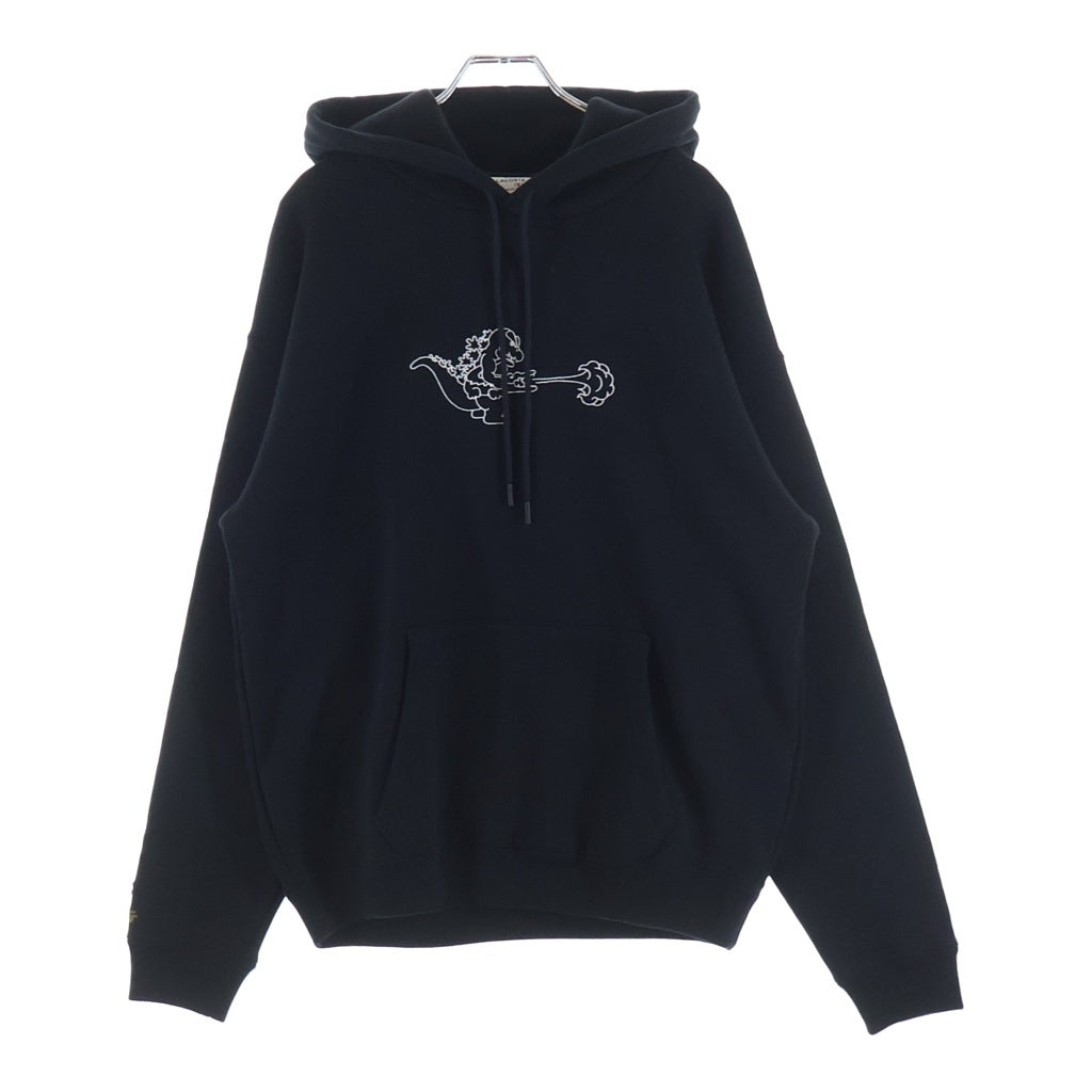 LACOSTE(ラコステ) ×ゴジラ フロントプリント プルオーバースウェットパーカー ブラック SH09MYJ-99