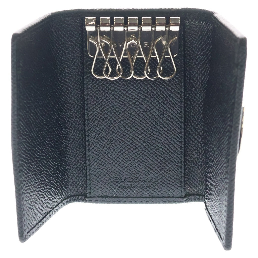 BVLGARI(ブルガリ) 6連キーケース レザー ブラック SV金具