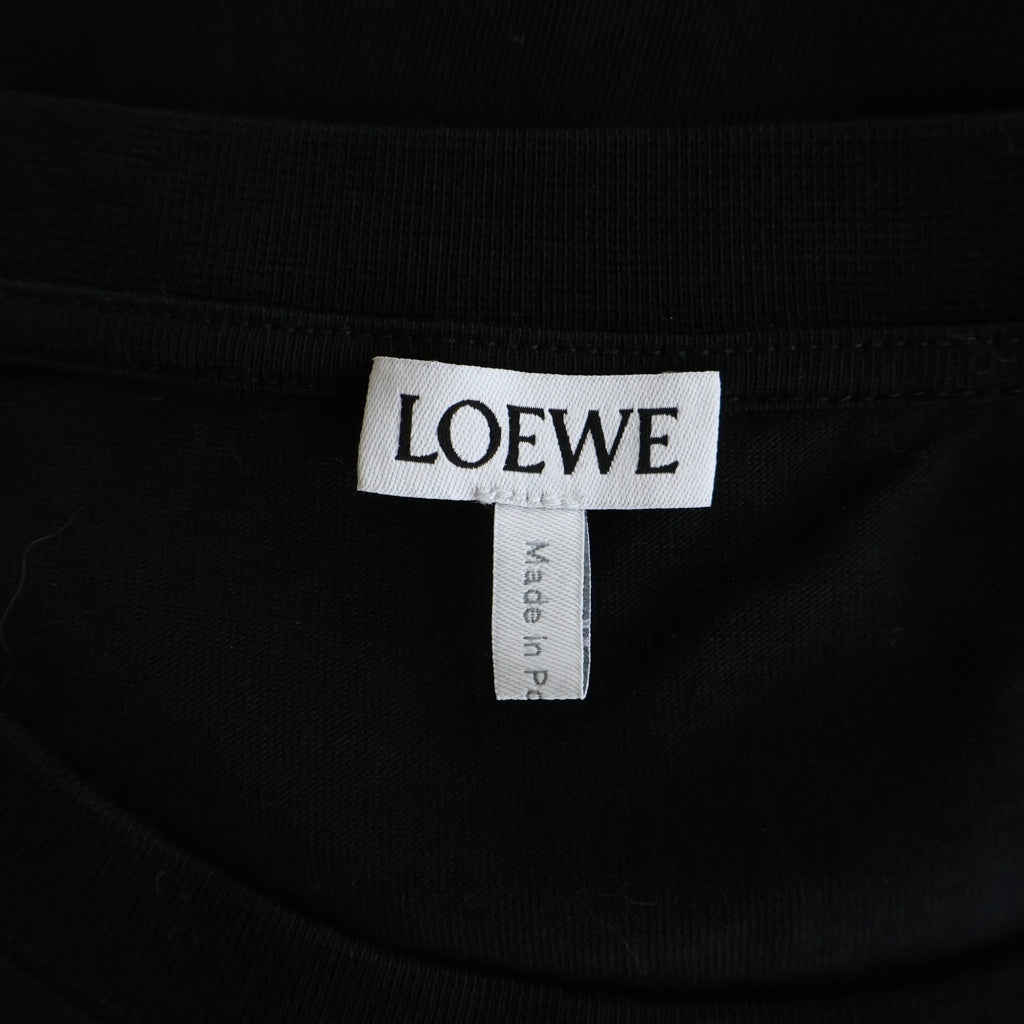 LOEWE(ロエベ) アナグラムプリント クルーネック半袖カットソーTシャツ ブラック H526Y22X75