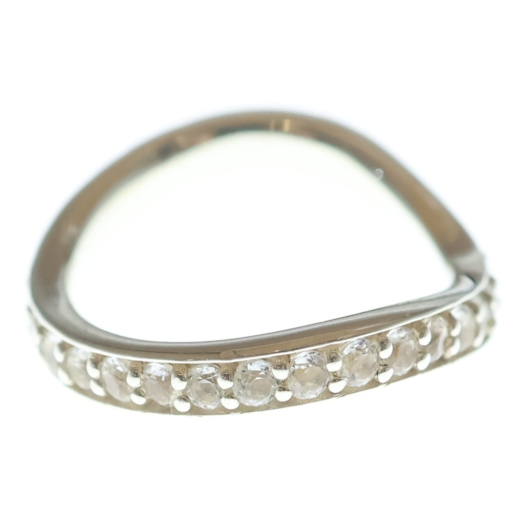 GARNI(ガルニ) CURVED ETERNITY RING ラインストーン カーブドエタニティリング シルバー レディース