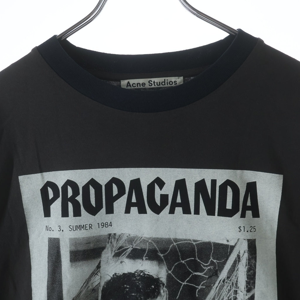 Acne Studios(アクネ ストゥディオズ) 20SS Propaganda Erice Magazine TEE 半袖Tシャツ カットソー ブラウン/ブラック