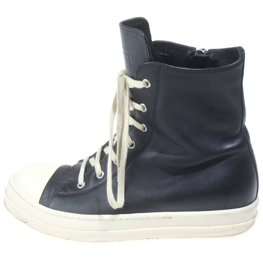 Rick Owens(リックオウエンス) LEATHER SNEAKERS レザースニーカーズ ラモーンズ ローカットシューズ ブラック/ホワイト