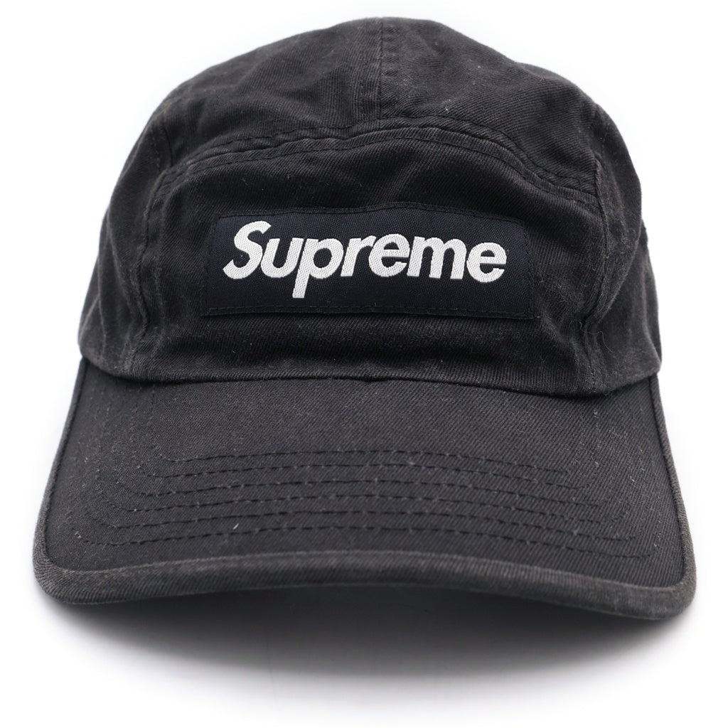 SUPREME(シュプリーム) 23AW Washed Chino Twill Camp Cap ウォッシュド チノツイル キャンプキャップ 帽子 ブラック