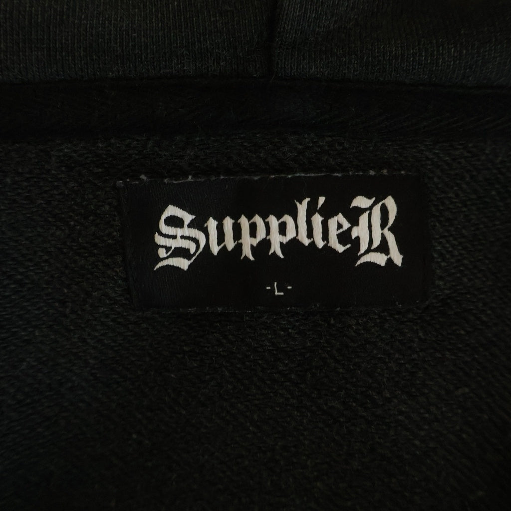 SUPPLIER(サプライヤ) CROSS ZIP HOODIE クロス ジップアップ フーディー グレー