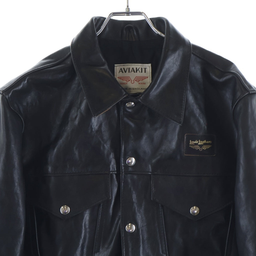 Lewis Leathers(ルイスレザー) WESTERN JACKET ウエスタンジャケット ベジタブル カウハイド レザージャケット ブラック