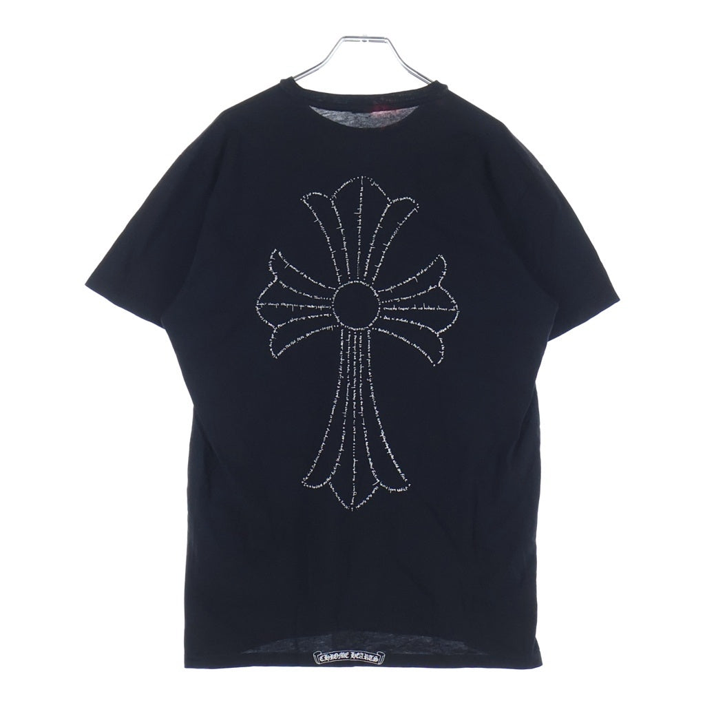 CHROME HEARTS(クロムハーツ) OLD CH CRS TEE オールド バックCHクロスプリント クルーネック 半袖Tシャツ カットソー ブラック