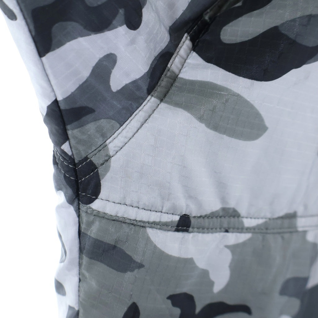 CELINE(セリーヌ) 22AW Camouflage Pattern Half Zip Nylon Jacket カモフラ柄 ハーフジップナイロンジャケット グレー 2W732153Q