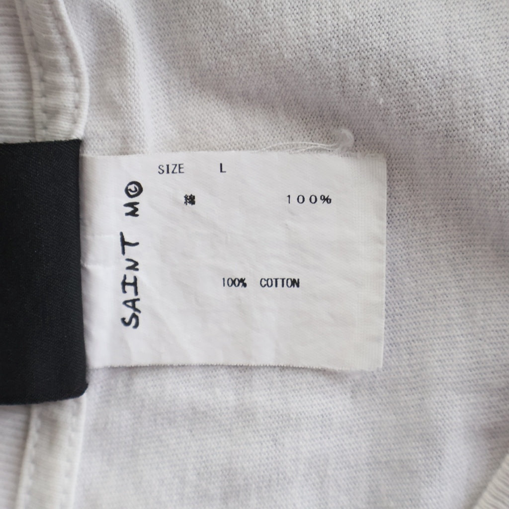 SAINT MICHAEL(セントマイケル) 21AW DRAG S/S TEE フロントプリント 半袖Tシャツ カットソー ホワイト SM-A21-0000-014