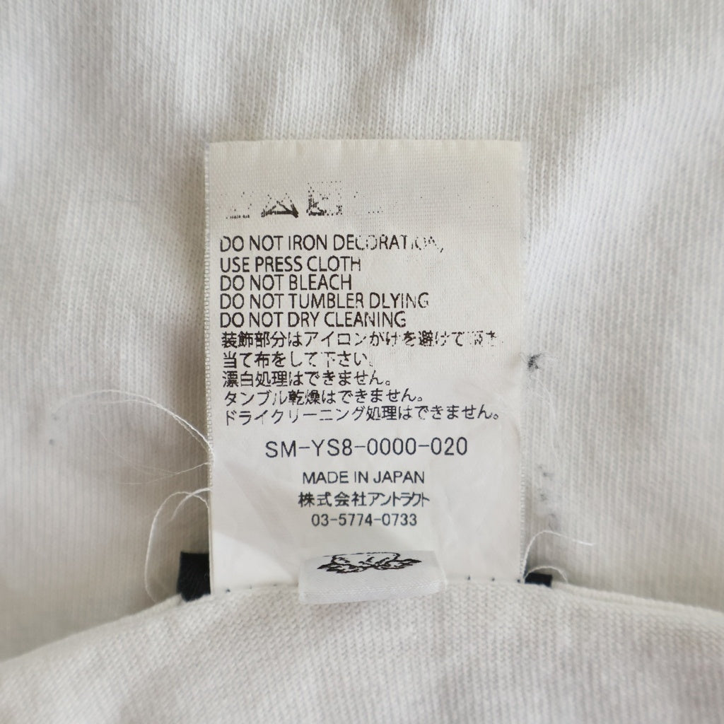 SAINT MICHAEL(セントマイケル) 24SS LS TEE PINK HEART ピンクハート クルーネック 長袖Tシャツ カットソー ホワイト SM-YS8-0000-020