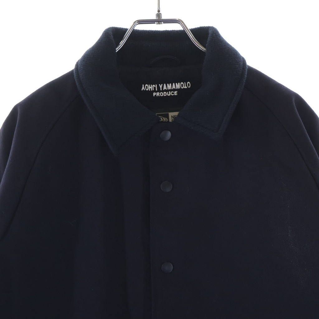 Yohji Yamamoto(ヨウジヤマモト) ×NEW ERA WOOL COACH JACKET ニューエラ ウールコーチジャケット ネイビー FR-Y30-145