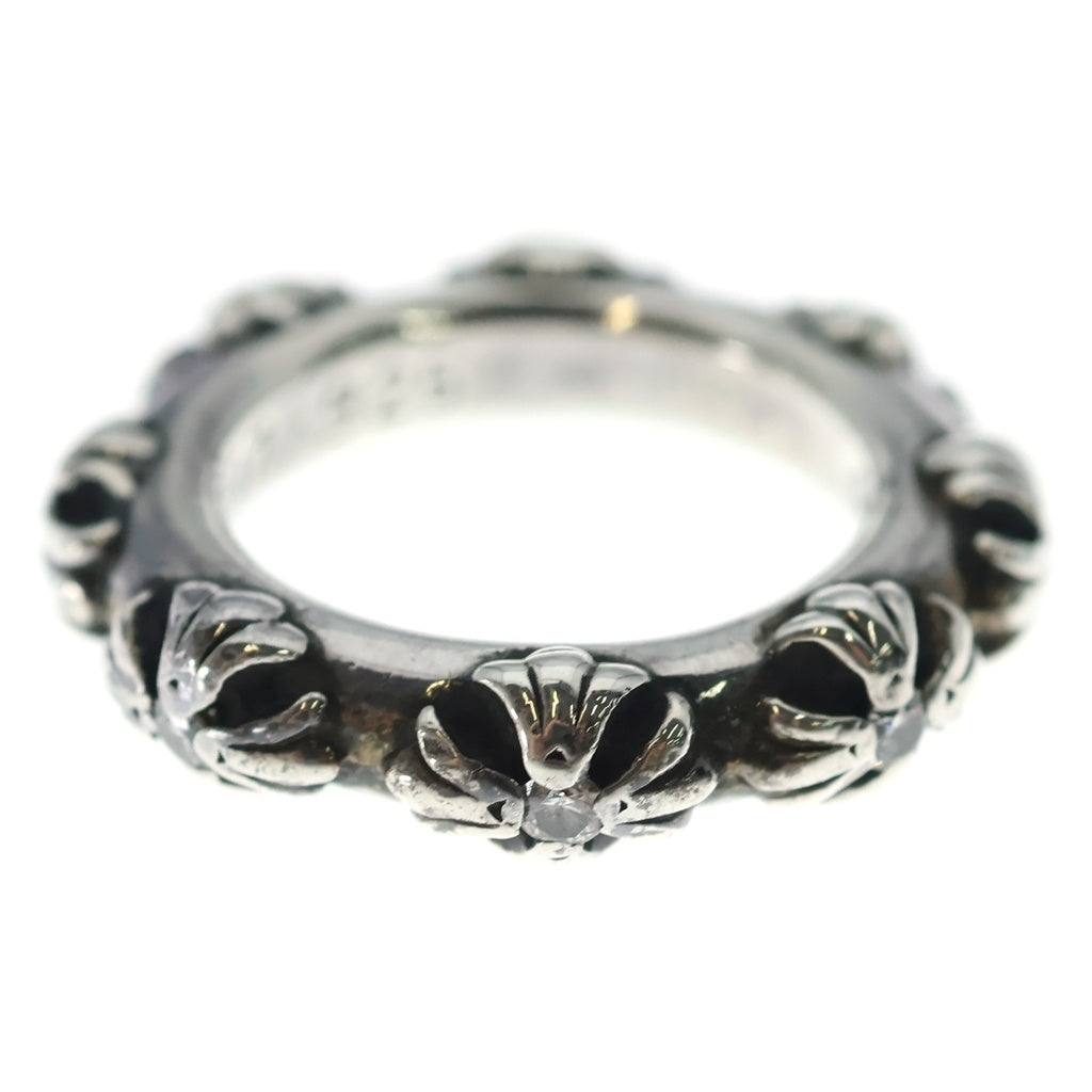CHROME HEARTS(クロムハーツ) CROSS BAND A/DIA クロスバンド 8ポイントダイヤ リング シルバー