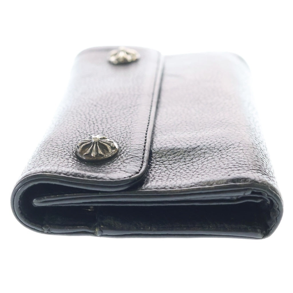 CHROME HEARTS(クロムハーツ) WAVE ウェーブ レザーウォレット 財布 ブラックBCA375