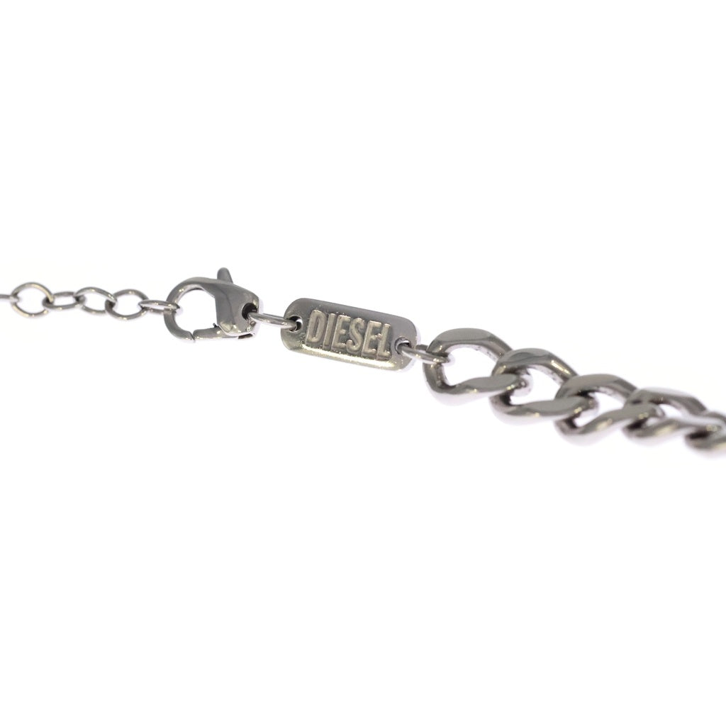 DIESEL(ディーゼル) Dロゴ 喜平チェーンネックレス シルバー