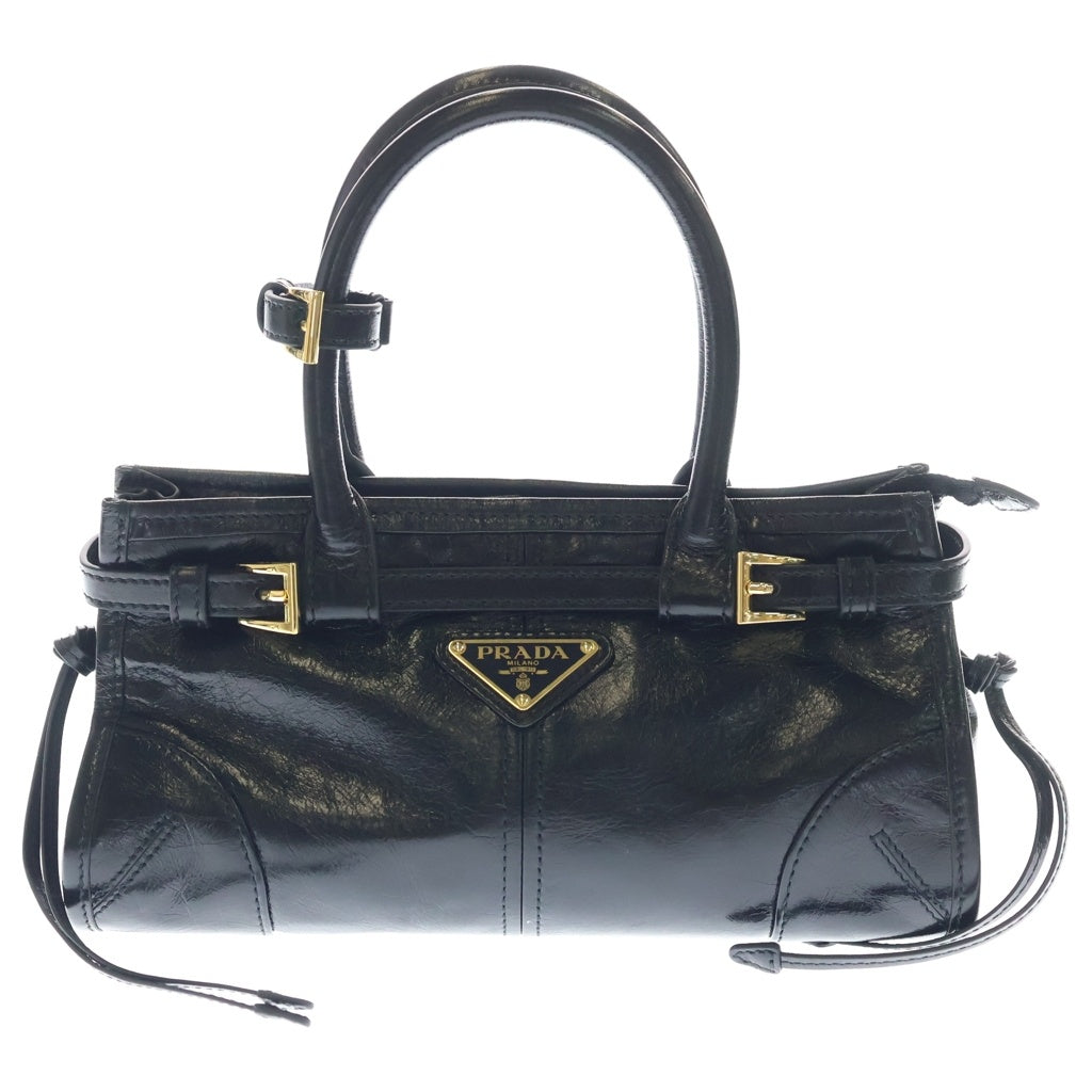 PRADA(プラダ) ポニーミニ レザーショルダーバック ブラック レディース