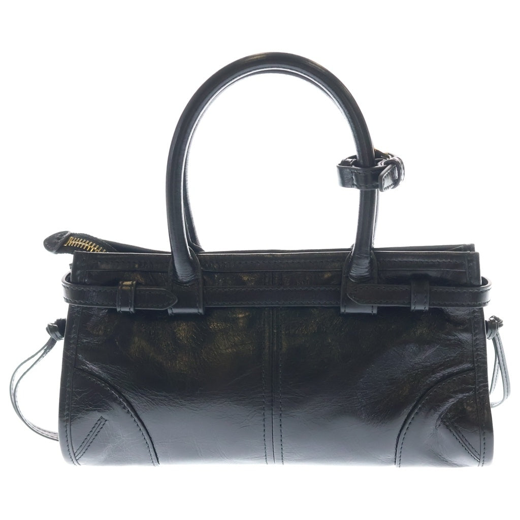 PRADA(プラダ) ポニーミニ レザーショルダーバック ブラック レディース