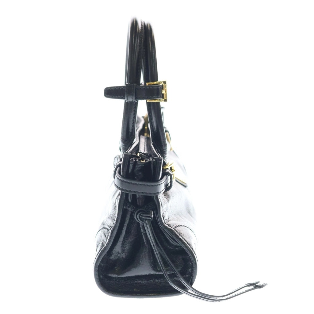 PRADA(プラダ) ポニーミニ レザーショルダーバック ブラック レディース