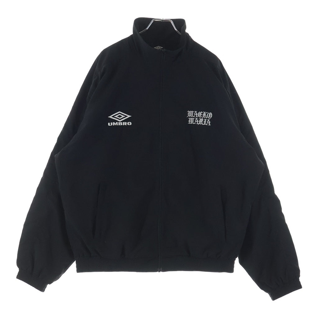 WACKO MARIA(ワコマリア) 26SS ×UMBRO TRACK JACKET TYPE1 アンブロ フロント刺繍 ジップアップ ナイロンジャケット ブラック 26SS-WMO-UB01