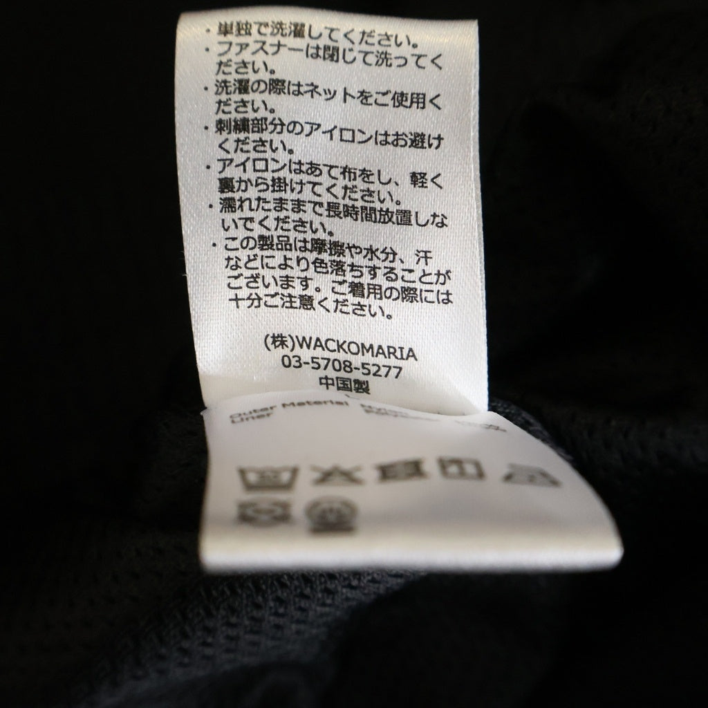 WACKO MARIA(ワコマリア) 26SS ×UMBRO TRACK JACKET TYPE1 アンブロ フロント刺繍 ジップアップ ナイロンジャケット ブラック 26SS-WMO-UB01