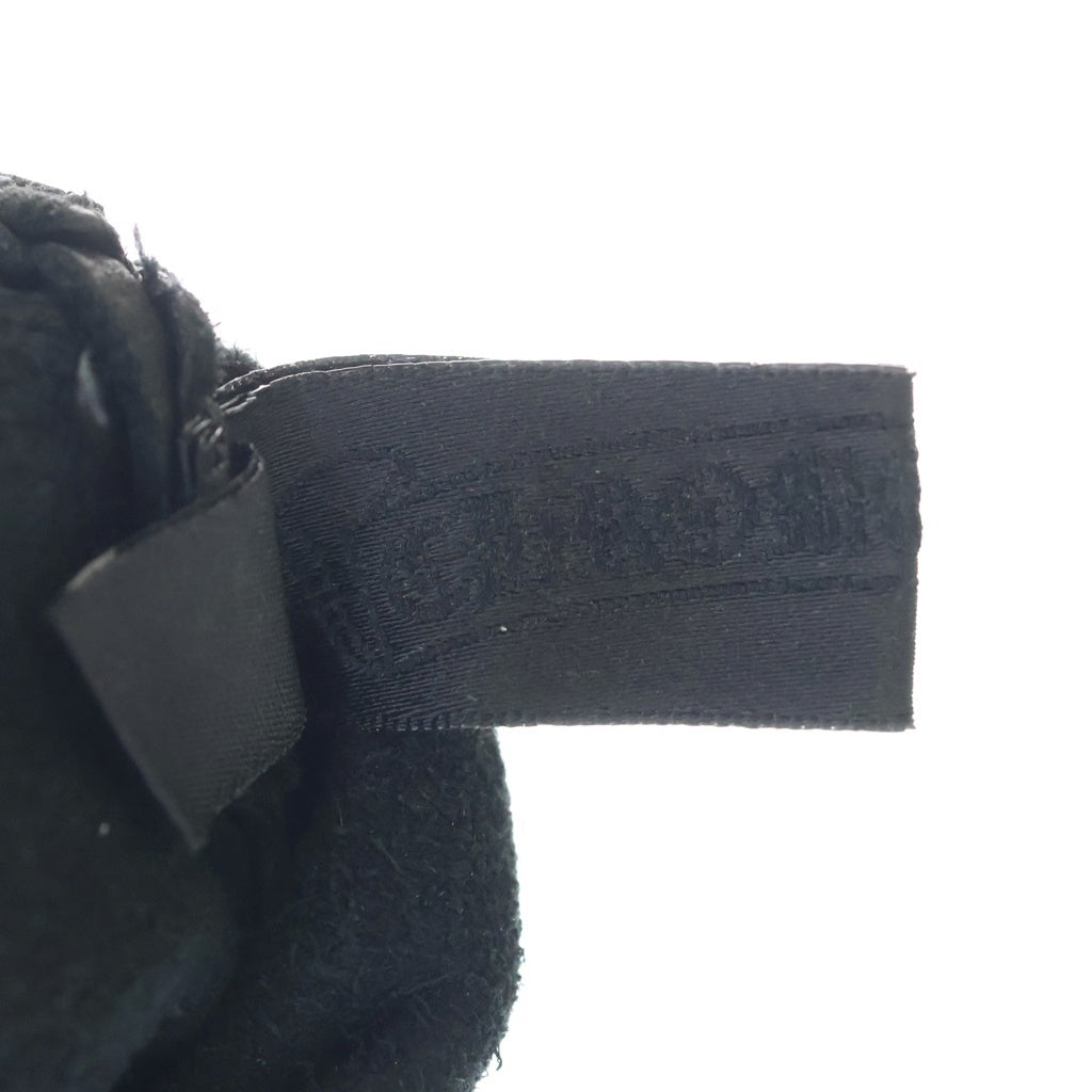 CHROME HEARTS(クロムハーツ) GLOVE レザーグローブ ホースシューロゴボタンレザー手袋 ブラック