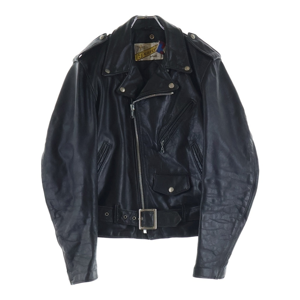 SCHOTT(ショット) 80S VINTAGE 618 RIDERS USA製 バイカータグ ヴィンテージ レザー ダブルライダースジャケット ブラック