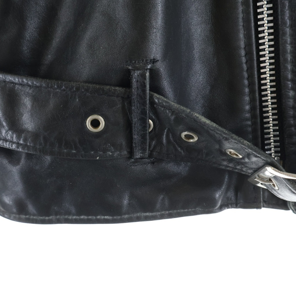 SCHOTT(ショット) 80S VINTAGE 618 RIDERS USA製 バイカータグ ヴィンテージ レザー ダブルライダースジャケット ブラック
